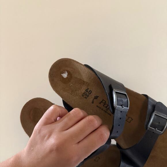 NWT Birkenstock Papillio Black Dorothy Wedge Sandals sz 40 US 9 - Picture 5 of 10